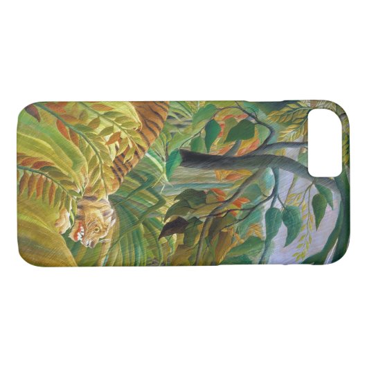 ルソーの熱帯性嵐の中のトラ Case-Mate iPhoneケース (裏面(横))