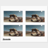 ルソーの眠るジプシーのステッカー 長方形シール (シート)