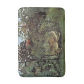 ルソーの空腹ライオンのアートバスマット バスマット (正面縦)