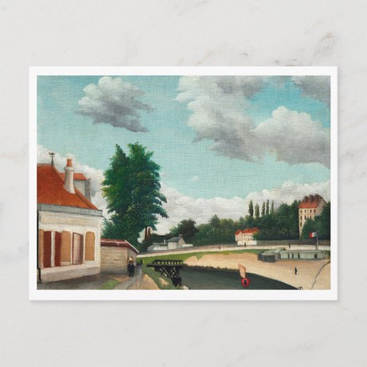 ルソーの美しい風景画、懐かしい思い出 ポストカード (正面)