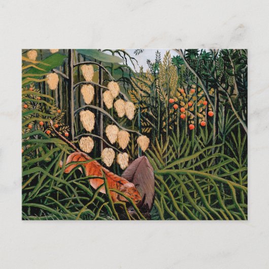 ルソーの虎と牛の戦い（1909年） ポストカード (正面)