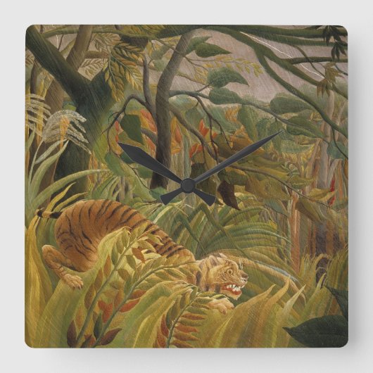 ルソーの虎時計 スクエア壁時計 (正面)
