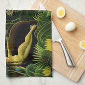 ルソーの「夢」ハンドタオル キッチンタオル (四つ折り)