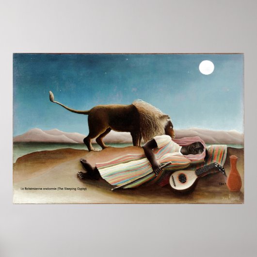 ルソーの「眠れるジプシー」（1897年） ポスター (正面)