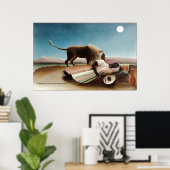 ルソーの「眠れるジプシー」（1897年） ポスター (ホームオフィス)