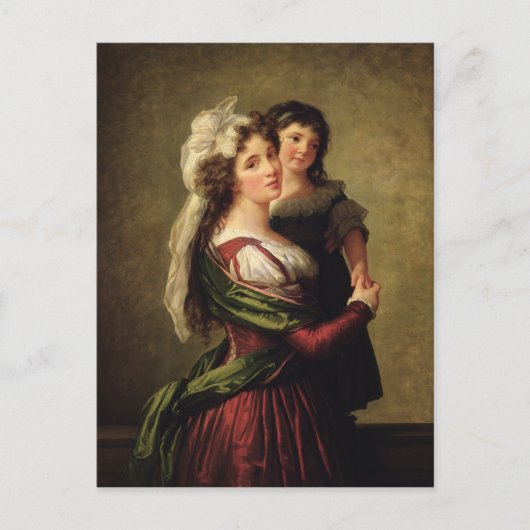 ルソー夫人とその娘, 1789 ポストカード (正面)