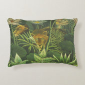 ルソー熱帯ジャングルリオン絵を描ズ アクセントクッション (正面)