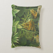 ルソー熱帯ジャングルリオン絵を描ズ アクセントクッション (裏面(縦))