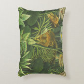 ルソー熱帯ジャングルリオン絵を描ズ アクセントクッション (正面(垂直))