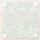 ルソー熱帯ジャングルリオン絵を描ズ ガラスコースター (裏面)