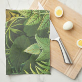 ルソー熱帯ジャングルリオン絵を描ズ キッチンタオル (四つ折り)