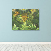 ルソー熱帯ジャングルリオン絵を描ズ キャンバスプリント (インサイチュ (ウッドフロア))