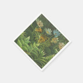 ルソー熱帯ジャングルリオン絵を描ズ スタンダードカクテルナプキン (角)