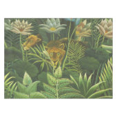 ルソー熱帯ジャングルリオン絵を描ズ テーブルクロス (正面(横))
