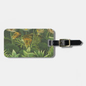 ルソー熱帯ジャングルリオン絵を描ズ ラゲッジタグ (正面横)