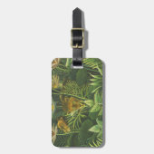 ルソー熱帯ジャングルリオン絵を描ズ ラゲッジタグ (正面縦)