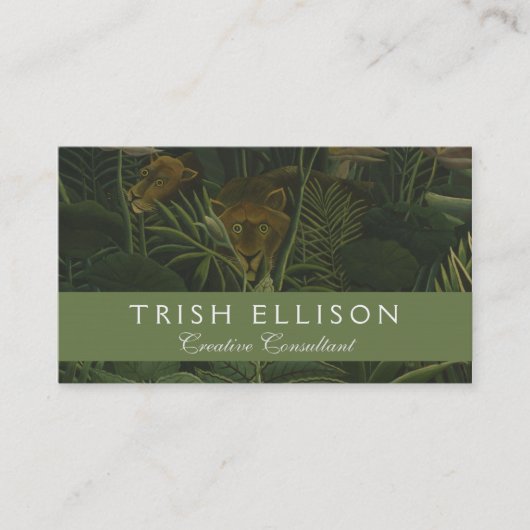 ルソー熱帯ジャングルリオン絵を描ズ 名刺 (正面)
