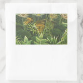 ルソー熱帯ジャングルリオン絵を描ズ 長方形シール (バッグ)
