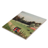 ルソー語 – 風景と4人の若い女の子 タイル (側面)