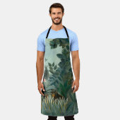 ルソー赤道ジャン絵画グルズ エプロン (着用した状態)