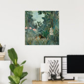 ルソー赤道絵画ジャングル ポスター (ホームオフィス)