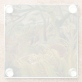 ルソー・ジャングルトロピカルタイガーアート ガラスコースター (裏面)