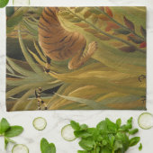 ルソー・ジャングルトロピカルタイガーアート キッチンタオル (折り畳み)