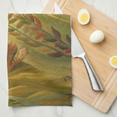 ルソー・ジャングルトロピカルタイガーアート キッチンタオル (四つ折り)