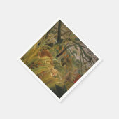 ルソー・ジャングルトロピカルタイガーアート スタンダードカクテルナプキン (角)