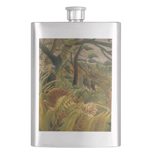 ルソー・ジャングルトロピカルタイガーアート フラスク (正面)