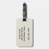 ルソー・ジャングルトロピカルタイガーアート ラゲッジタグ (裏面縦)