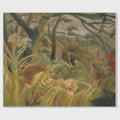 ルソー・ジャングルトロピカルタイガーアート ラッピングペーパー (フラット)