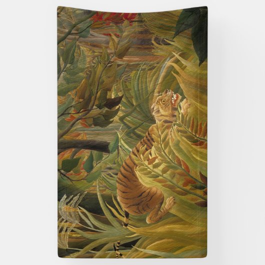 ルソー・ジャングルトロピカルタイガーアート 横断幕 (縦)