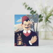 ルソー - ピエール・ロティの肖像 猫を持つ男 ポストカード (スタンド正面)