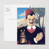 ルソー - ピエール・ロティの肖像 猫を持つ男 ポストカード (正面/裏面)