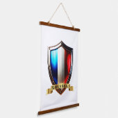 ルソー フランス 紋章 名盾 吊り下げ型タペストリー (傾斜あり)