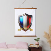 ルソー フランス 紋章 名盾 吊り下げ型タペストリー (寝室)