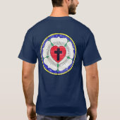 ルターのバラ ステンドグラス Tシャツ (裏面)