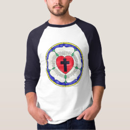 ルターのバラ ステンドグラス Tシャツ