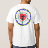ルターのバラ ステンドグラス Tシャツ (裏面)