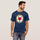 ルターの薔薇 エンボス加工風デザイン Tシャツ (正面フル)