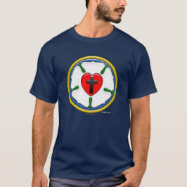 ルターの薔薇 エンボス加工風デザイン Tシャツ