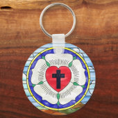 ルターバラステンドグラス基本ボタンキーチェーン キーホルダー (正面)