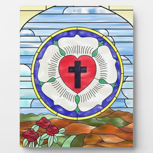 ルターバラステンドグラス窓 フォトプラーク (正面)