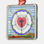 ルターバラステンドグラス窓 メタルオーナメント (左)