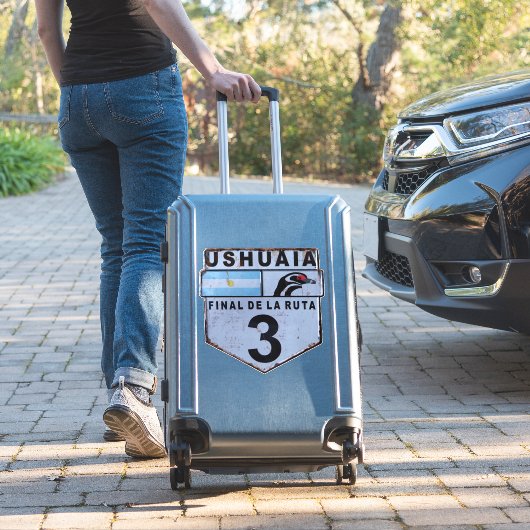 ルタ3ウシュアイアパタゴニア道路標識 シール (スーツケースインサイチュ)