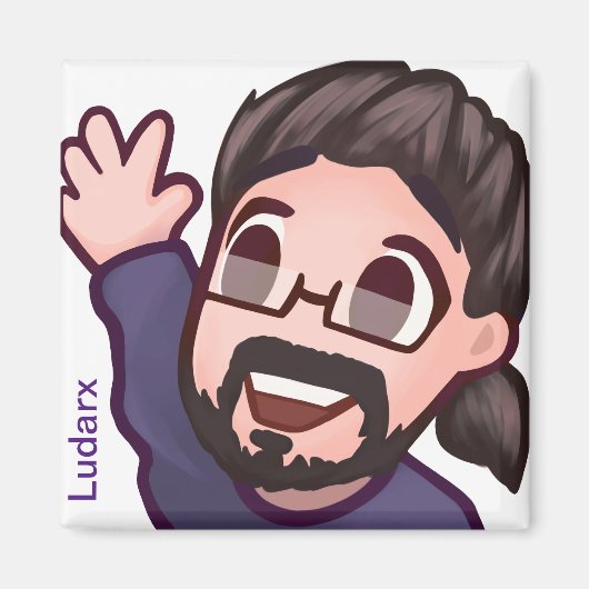 ルダルクス |こんにちは |冷蔵庫磁石v2 マグネット (正面)