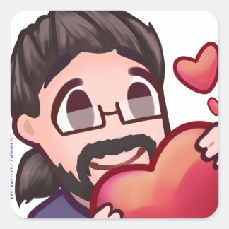 ルダルクス |愛 |スティッキーステッカー スクエアシール