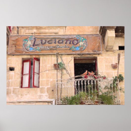 ルチアーノのピザ ポスター (正面)