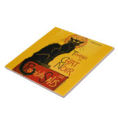 ルチャットノワールザブラックキャットアールヌーボーヴィンテージ タイル (側面)